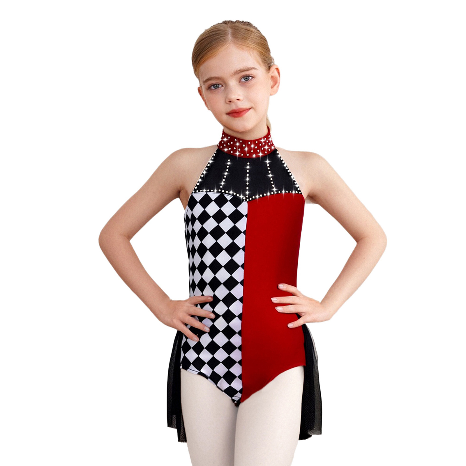Rhinestone Banding Trim - Детский балетный танцевальный купальник для девочек,
