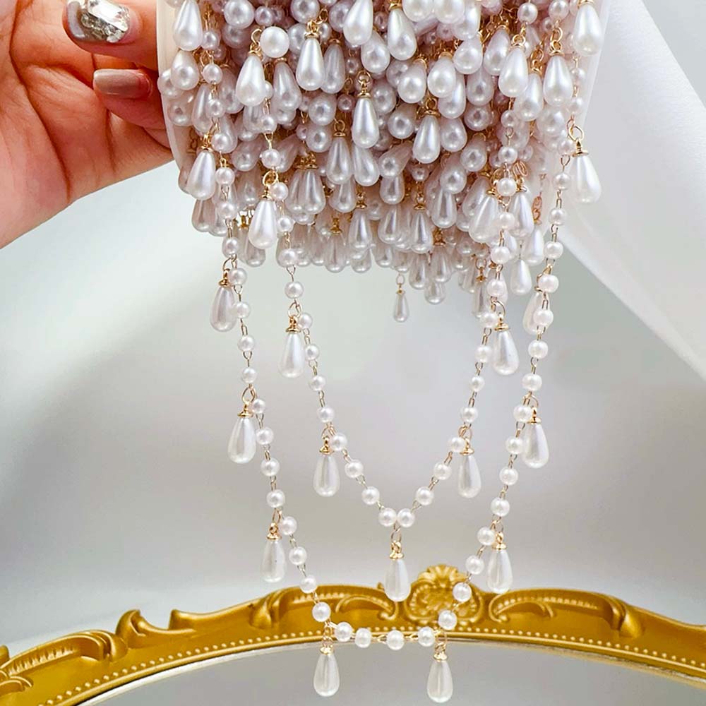 Pearl Trim Chain - 0,5 м 1 м искусственный жемчуг