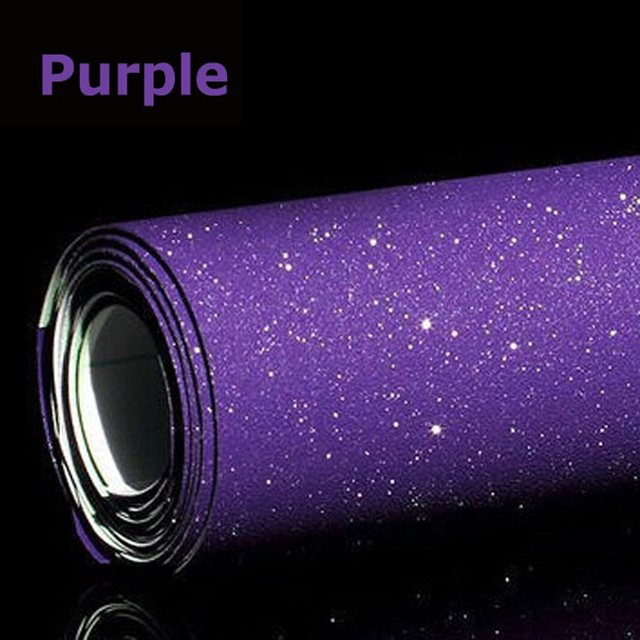 Glitter Vinyl Roll - 10/20/30/40/50/58X152 см/лот фиолетовая блестящая виниловая пленка