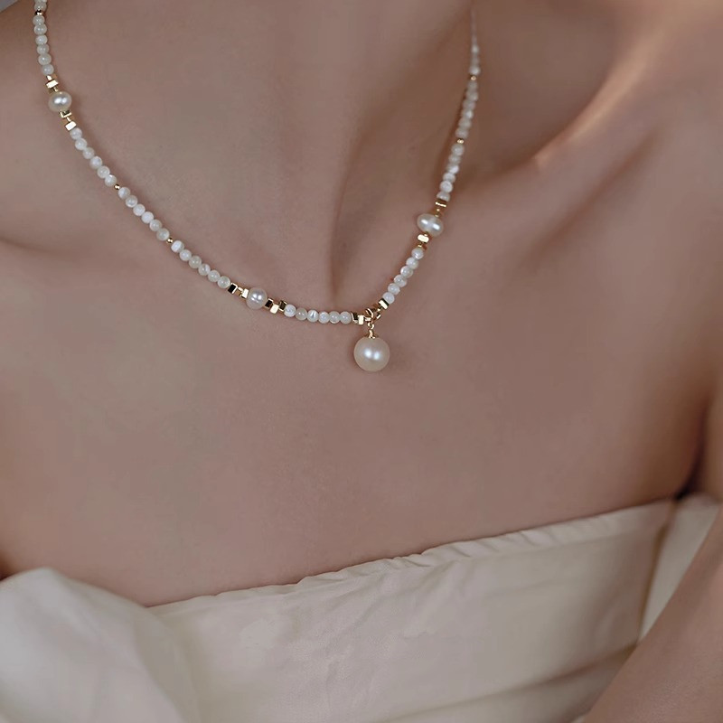 Pearl Trim Chain - Новый стиль, модный натуральный пресноводный жемчуг,