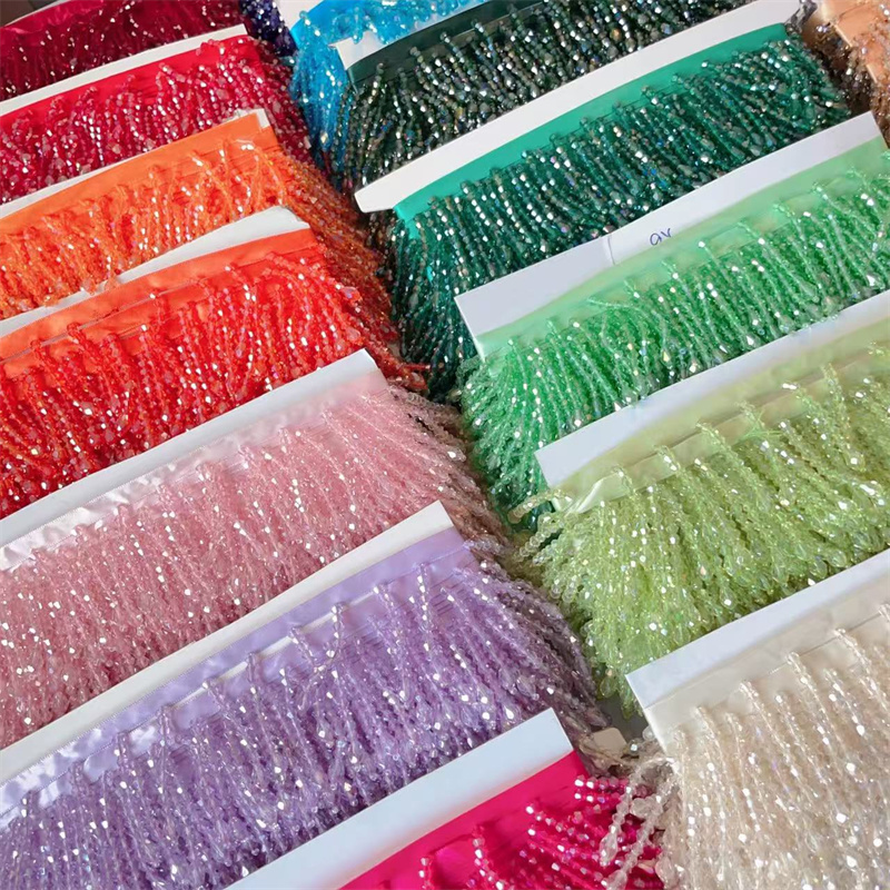 Crystal Mesh Fabric - Хрустальные кисточки, бисерная кружевная отделка, декоративные