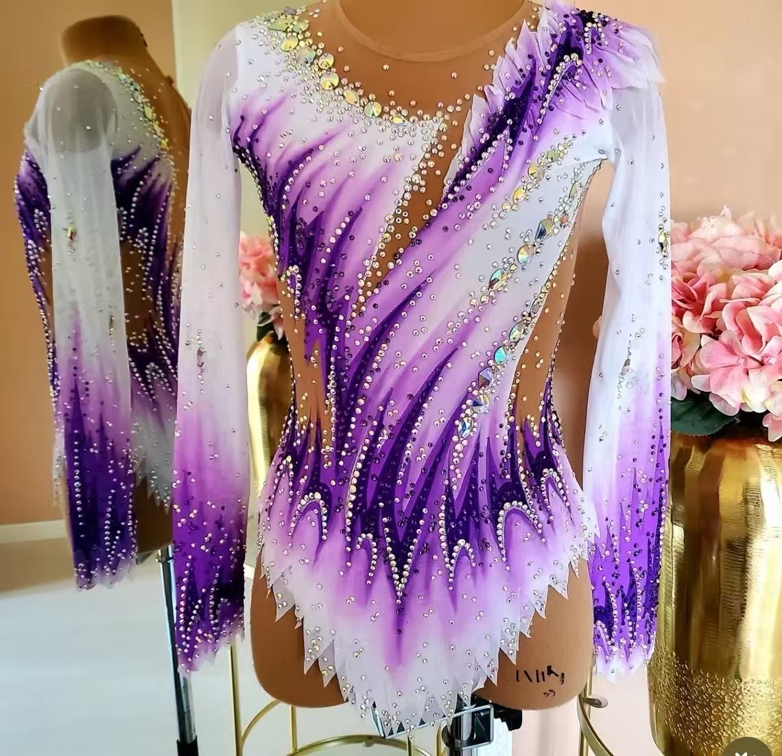 Детский гимнастический купальн – обзор и цена Rhinestone Banding Trim