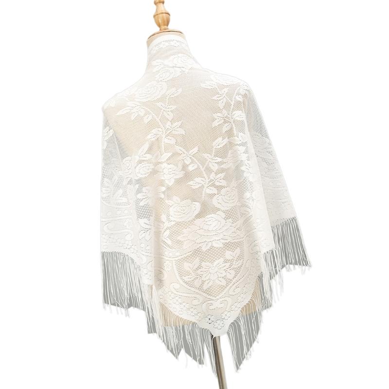 652F Стильный кружевной шарф с – обзор и цена Tassel Fringe Trim