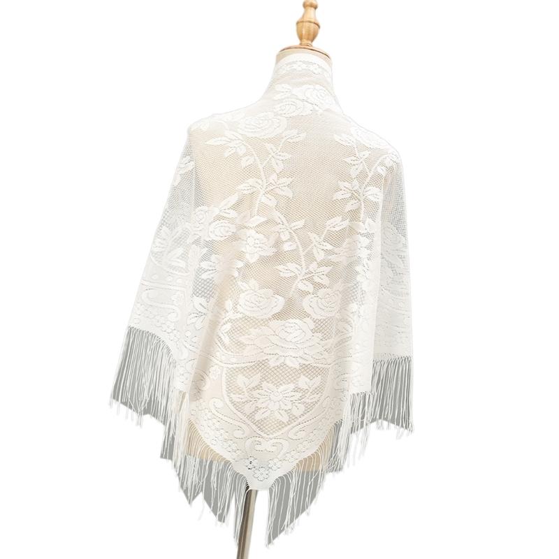 652F Стильный кружевной шарф с – обзор и цена Tassel Fringe Trim