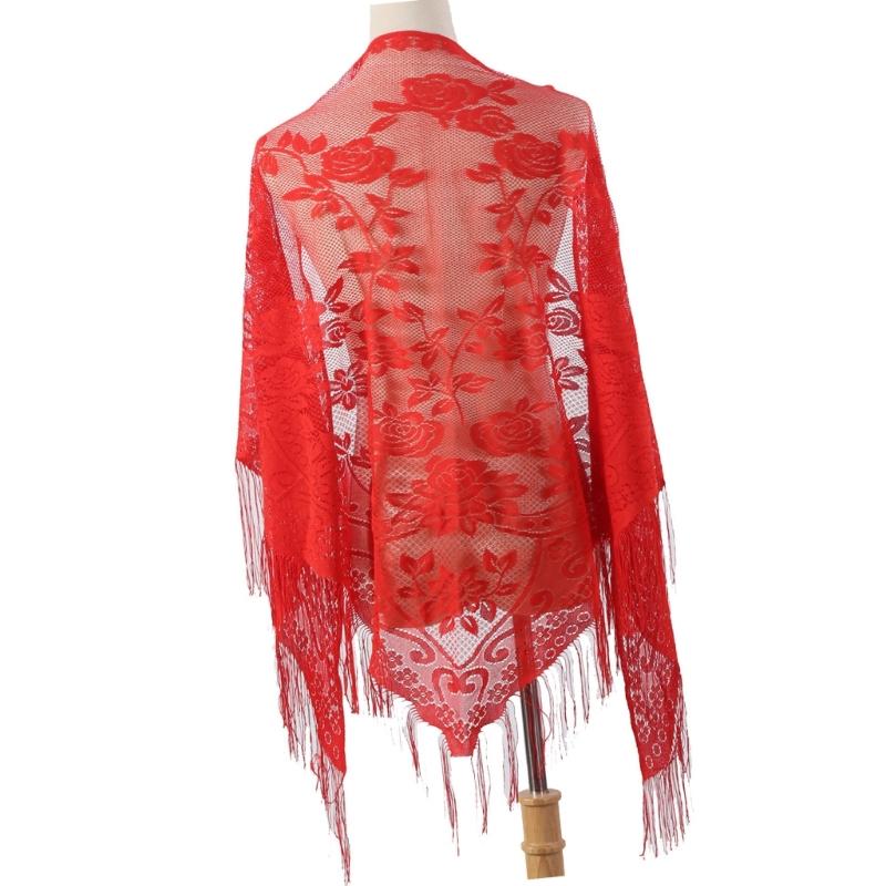 652F Стильный кружевной шарф с – обзор и цена Tassel Fringe Trim
